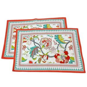 Floral Placemats by World Market Boho Cotton Fabric Set of 2